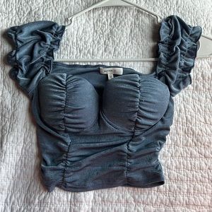 Crop top Corset In Blue. Brand:BetterBe. Size:S